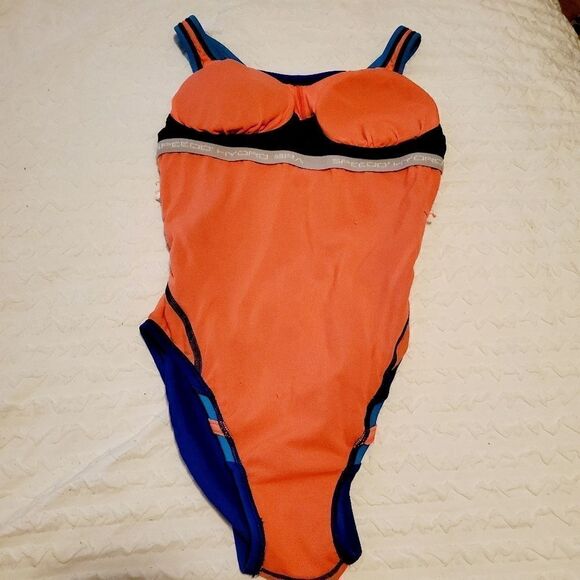 Speedo Blue One Piece Swimsuit Size 6 - Picture 8 of 12